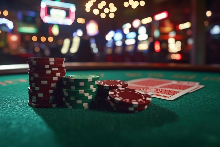 BandarQ card game interface on bloody platform showing dealer hand and player options